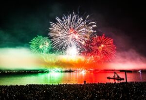 Figure 1: Fireworks Celebration of Light – Italy - From the Keg Lounge, courtesy the Fireworks Photo Contest on Miss 604.